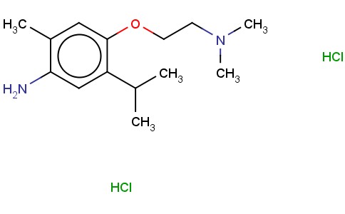 4-[2-(DIMETHYLAMINO)ETHOXY]-2-METHYL-5-(1-METHYLETHYL)-BENZENAMINE, DIHYDROCHLORIDE